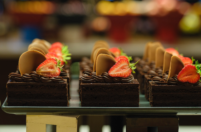 a group of chocolate desserts